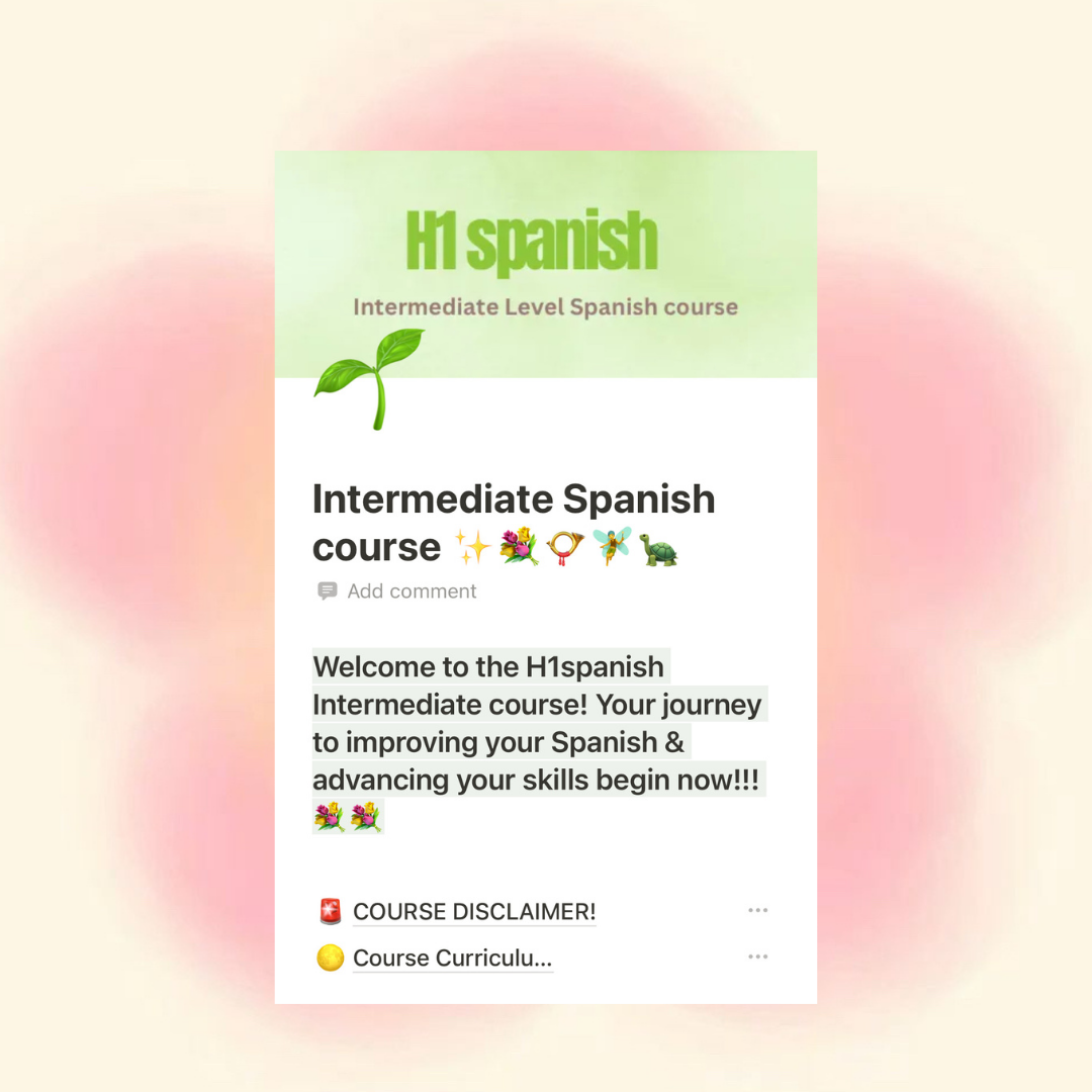 12 Week Spanish bootcamp