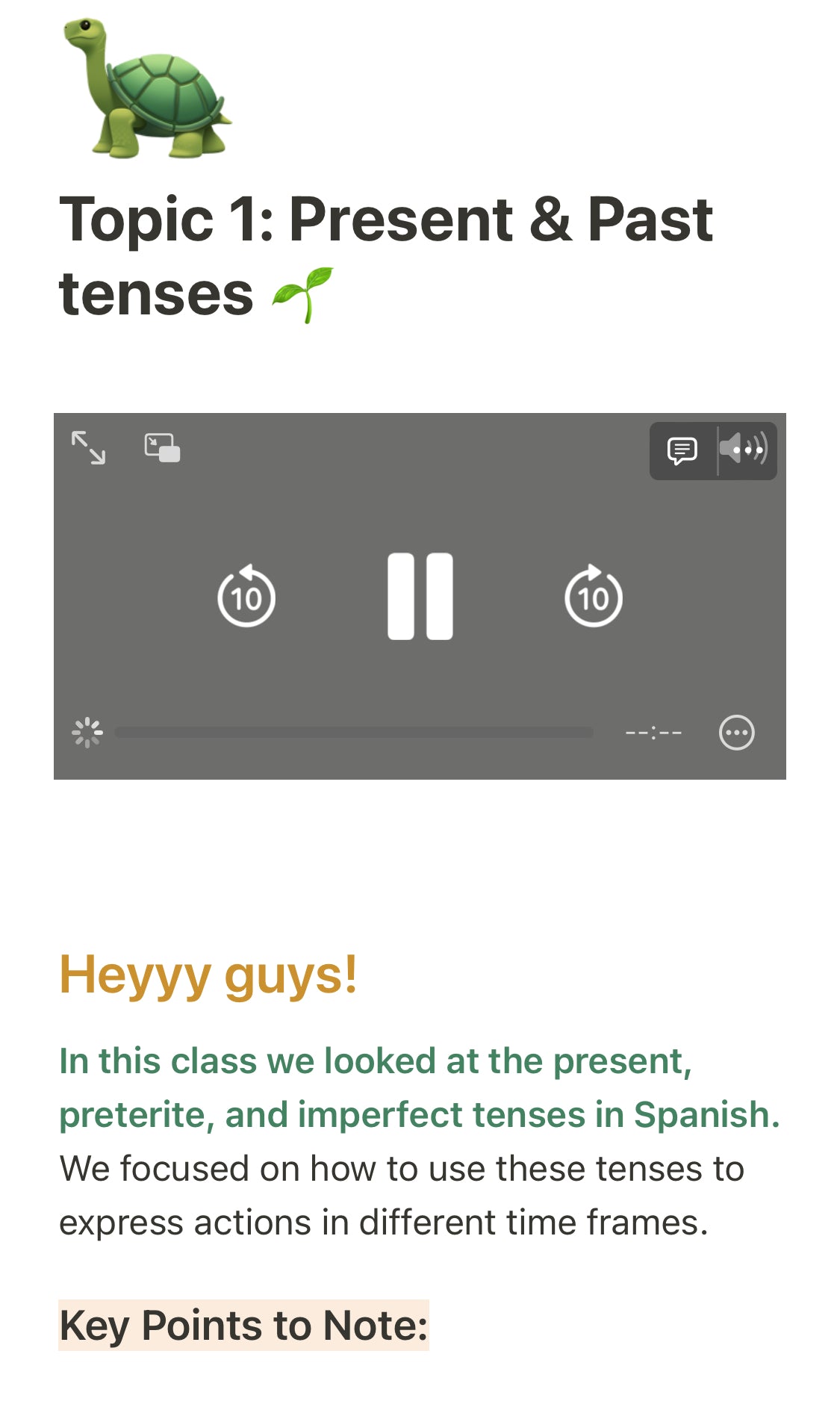Pre-recorded 12+ Hour Spanish course (Intermediate)🌱