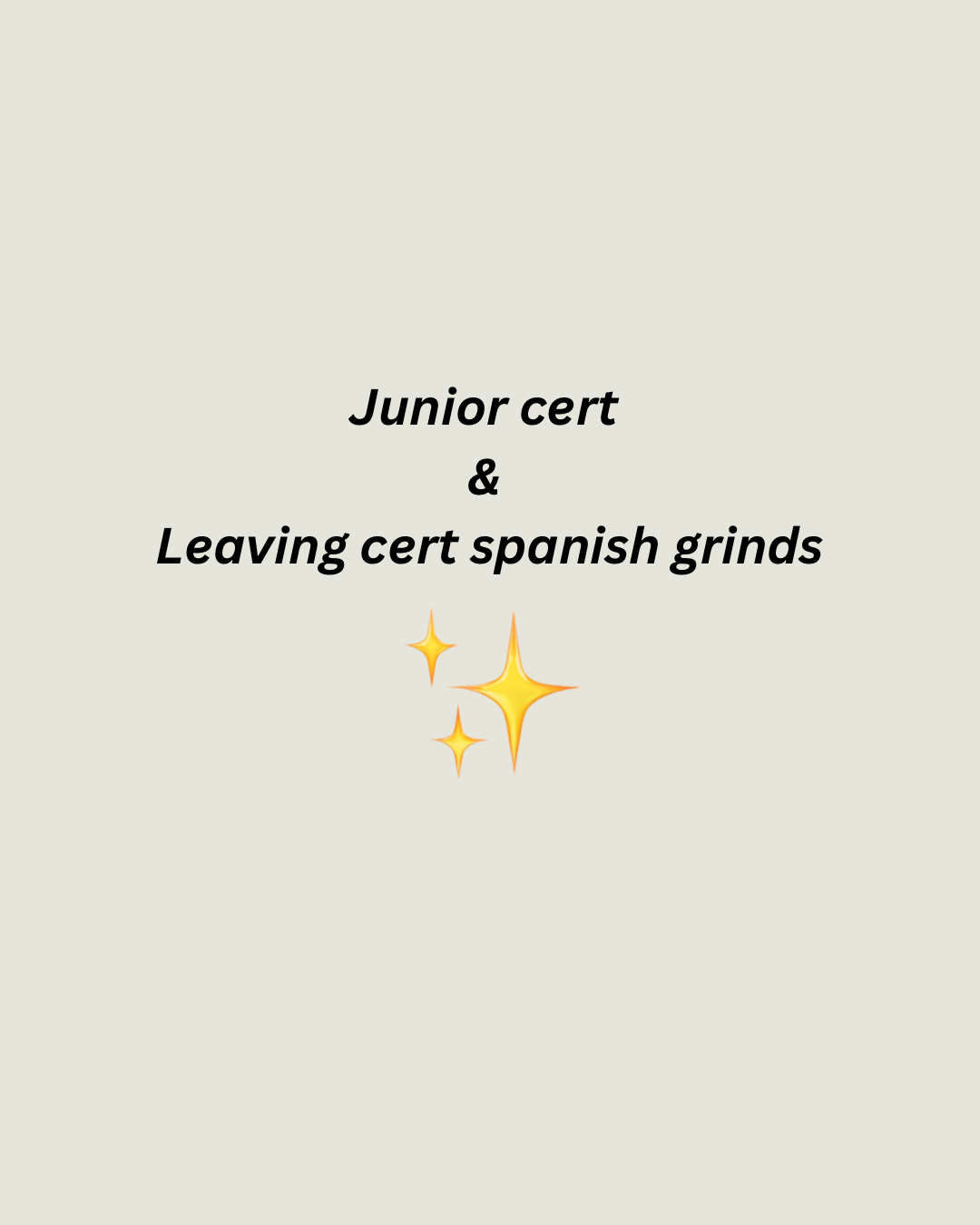 Junior cert & Leaving cert Spanish grinds