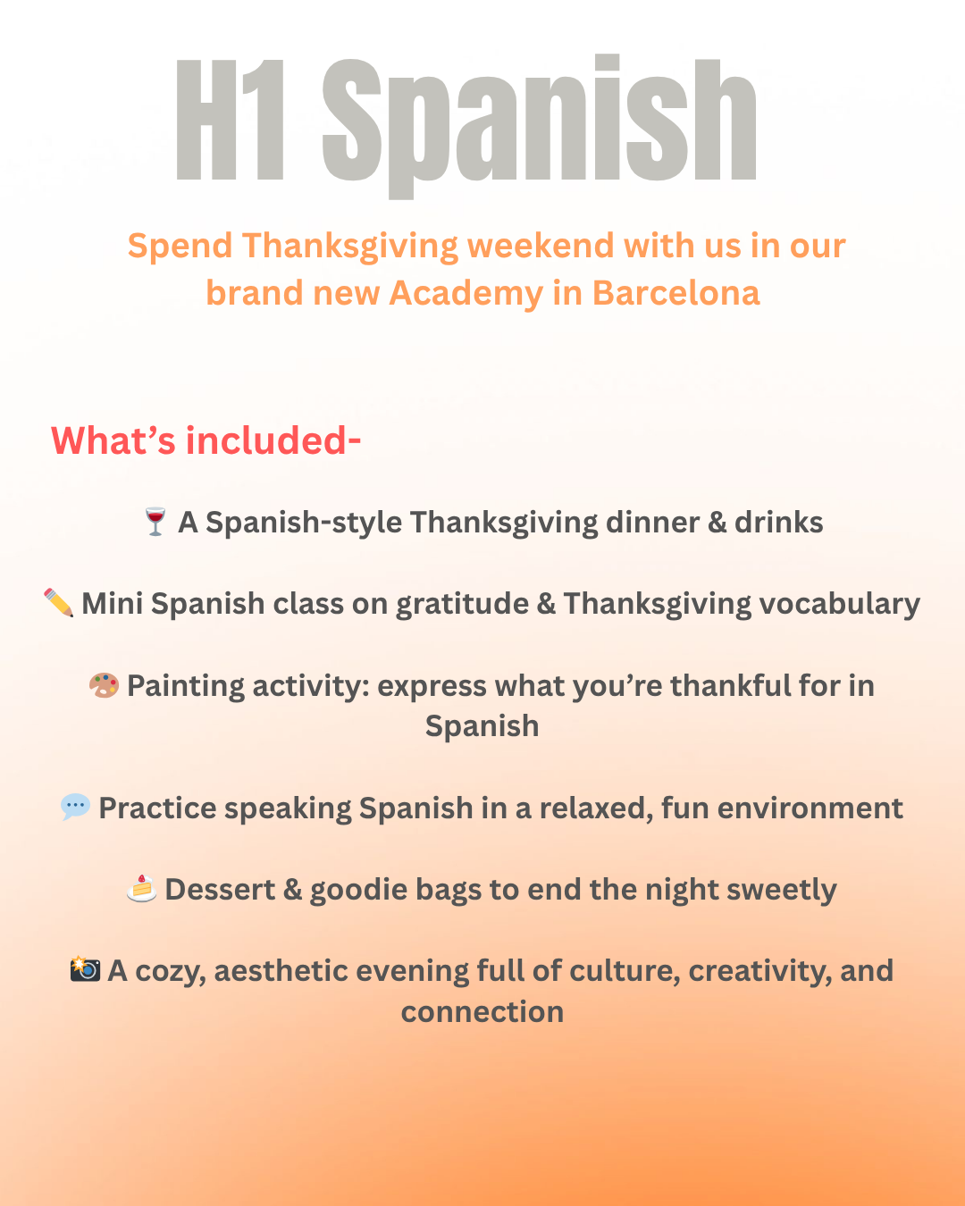 Thanksgiving en Español 🍷💃🇪🇸